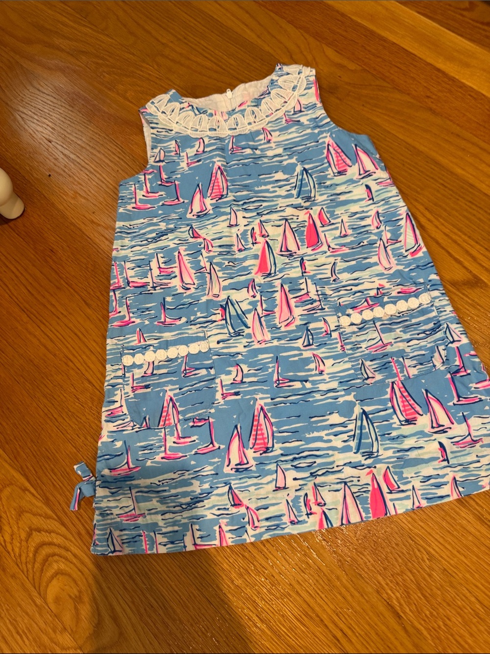 Lilly Pulitzer Girls Sailboat Shift Dress - Blue & Pink